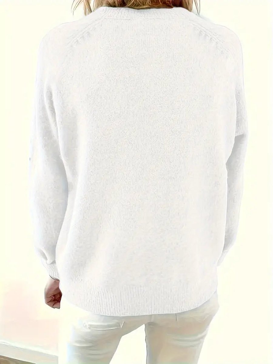 Kerstin | Komfortabler V-Ausschnitt Damen Strickpullover