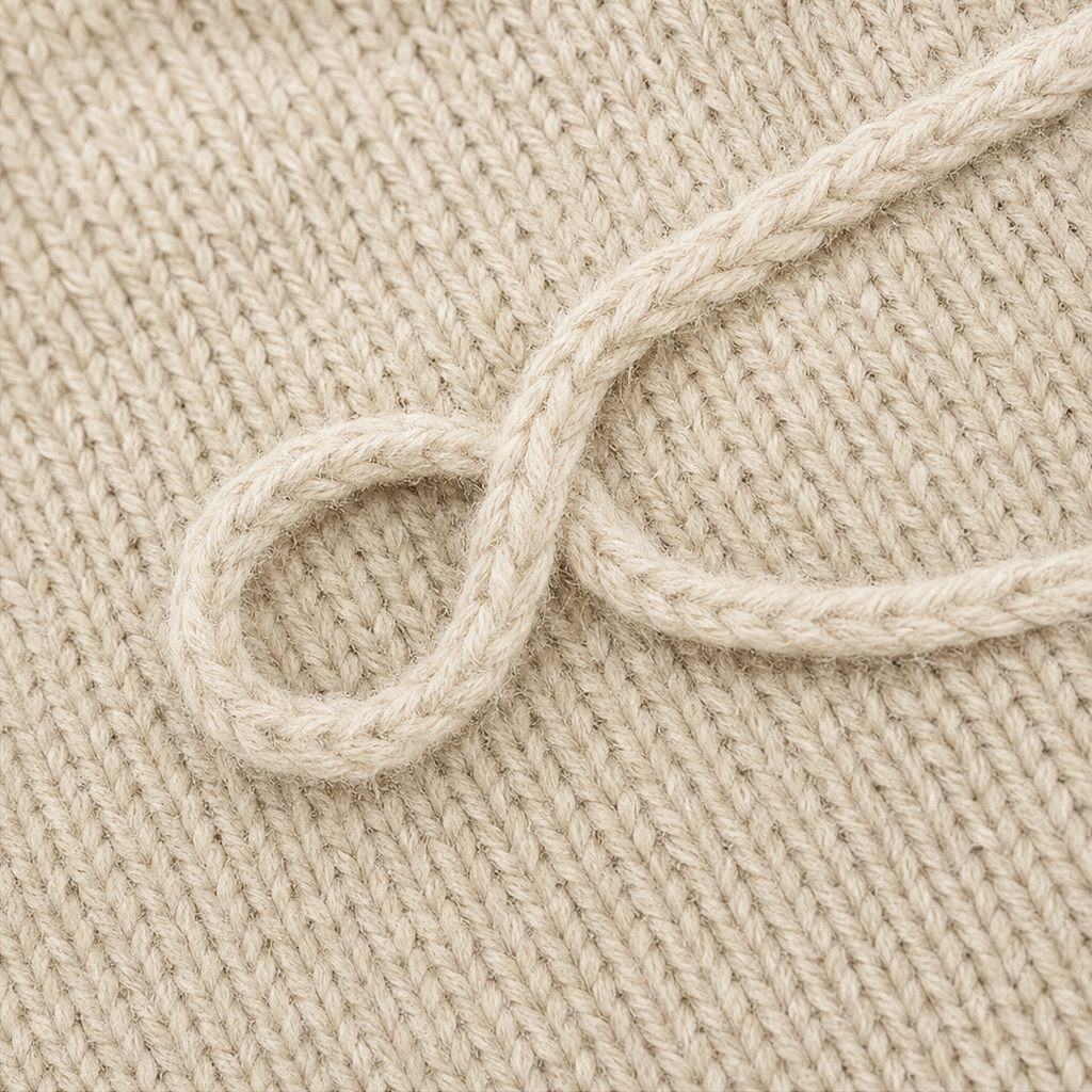 Braidenne | Knit Sweater met Gevlochten Koord en Knopen
