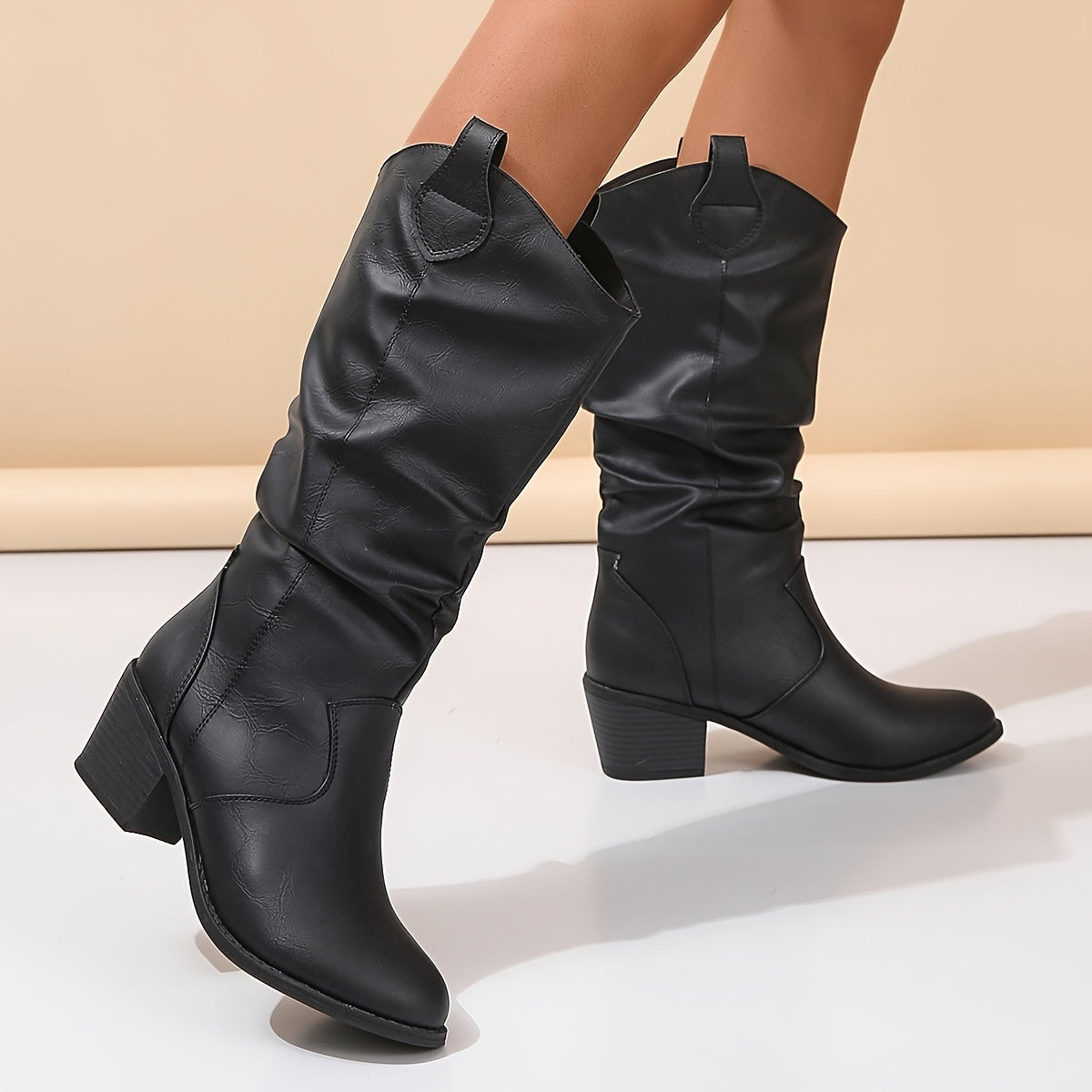 Sophia | Elegante und bequeme Cowboystiefel mit weitem Schaft