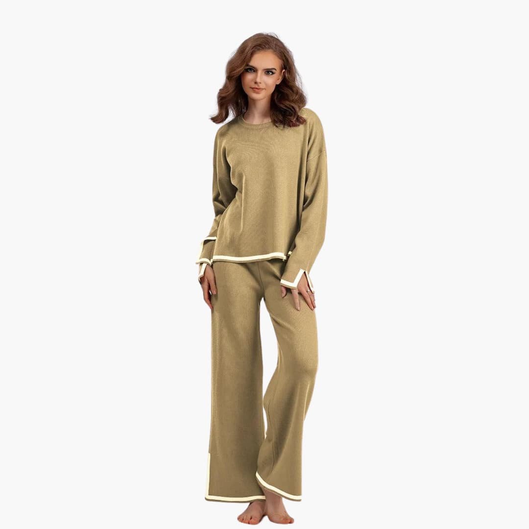 Luna | Two-Piece Set – Long-Sleeve Top and Matching Trousers for Women