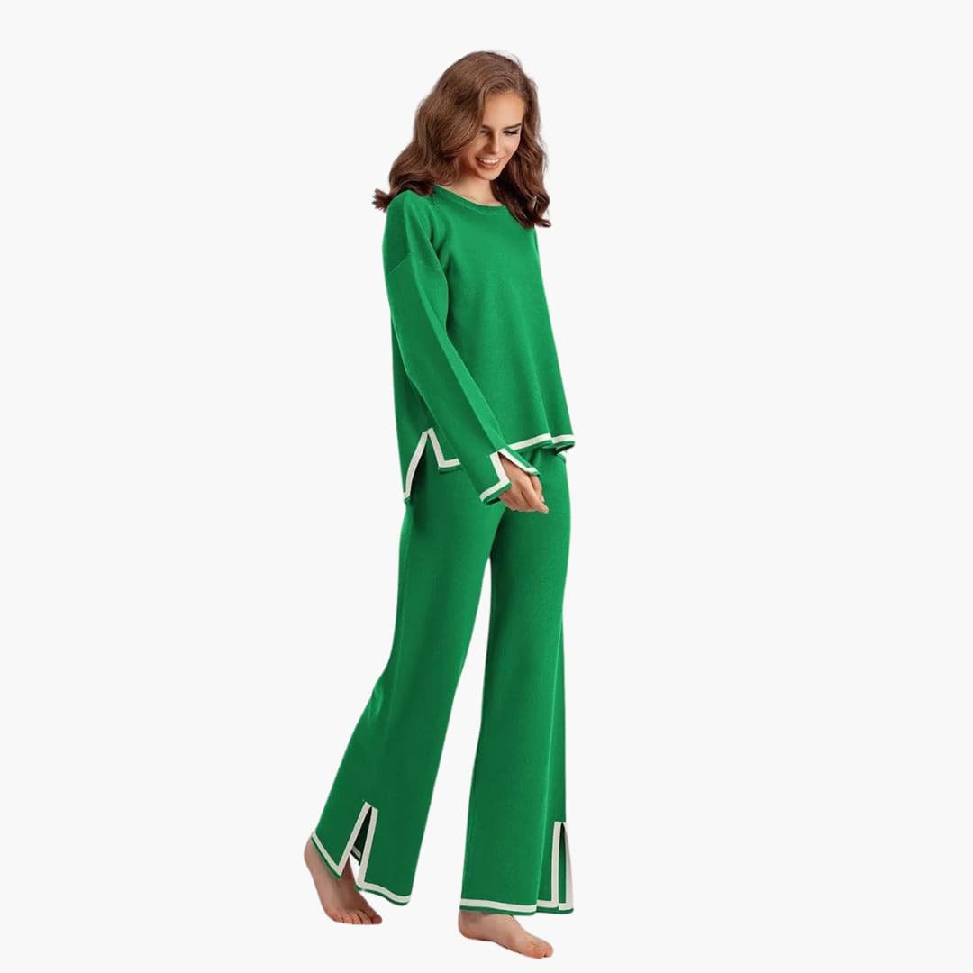 Luna | Two-Piece Set – Long-Sleeve Top and Matching Trousers for Women