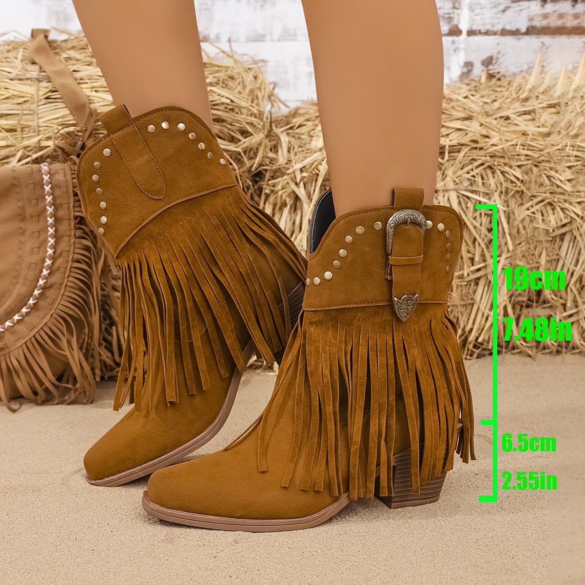 Valentina | Klassischen und stilvolle Fransen Cowboystiefel
