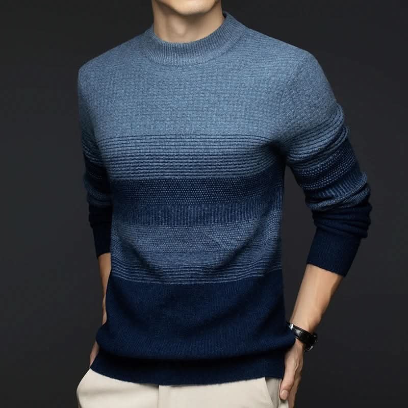 Huxley | Wol Gebreide Trui – Subtiel Gradient Design voor Mannen