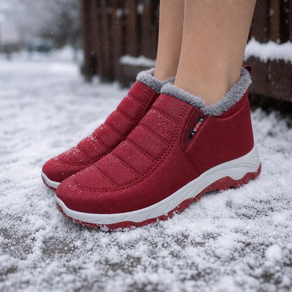 Frostella | Fur-Lined Ankle Boots – Cozy Winter Style for Women