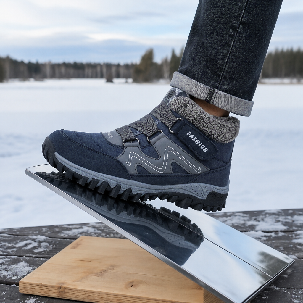 Cozywalk | Fleece-Lined Look Non-Slip Ankle Boots – Warm & Stylish