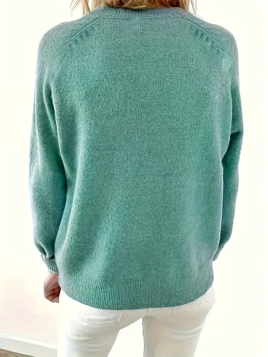 Kerstin | Komfortabler V-Ausschnitt Damen Strickpullover