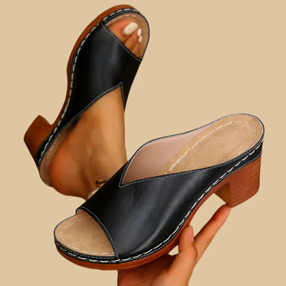 Sophia | Schicke und bequeme Damen Sommersandalen mit Absatz