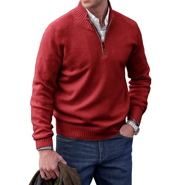 Bastian | Cashmere Pullover mit Reißverschluss – Eleganter Stil