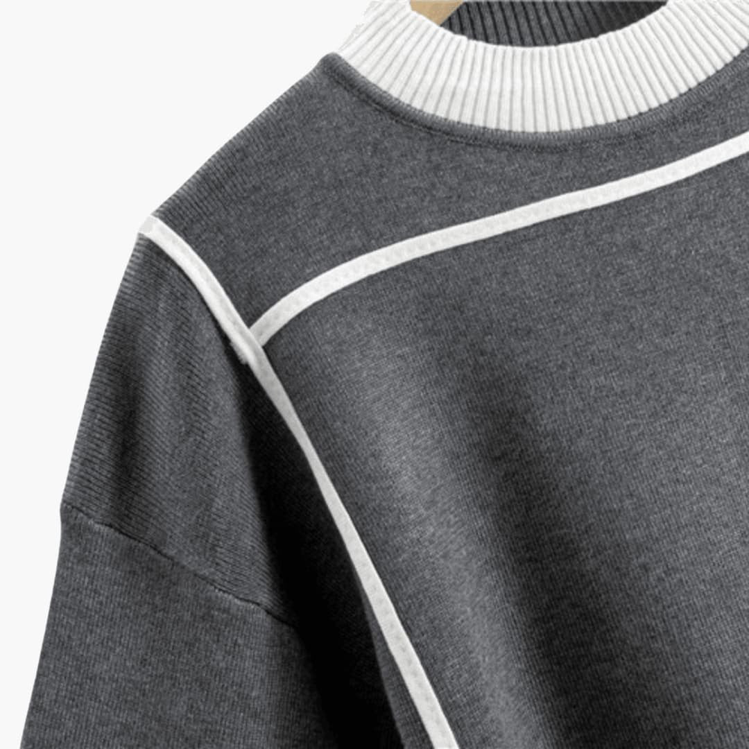 Selene | Two-Piece Sweater Set – Long Sleeves with High-Neck Collar for Women
