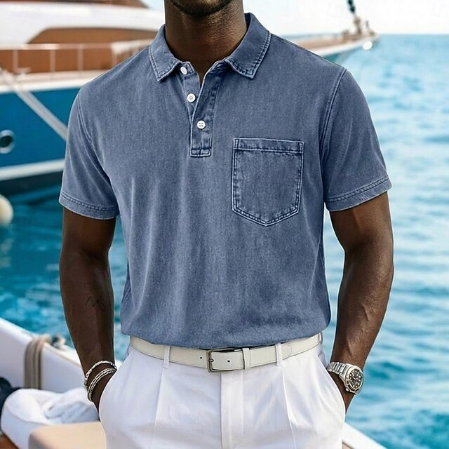 Vincent | Vintage-Washed Polo Shirt – Zeitloser Stil für Herren