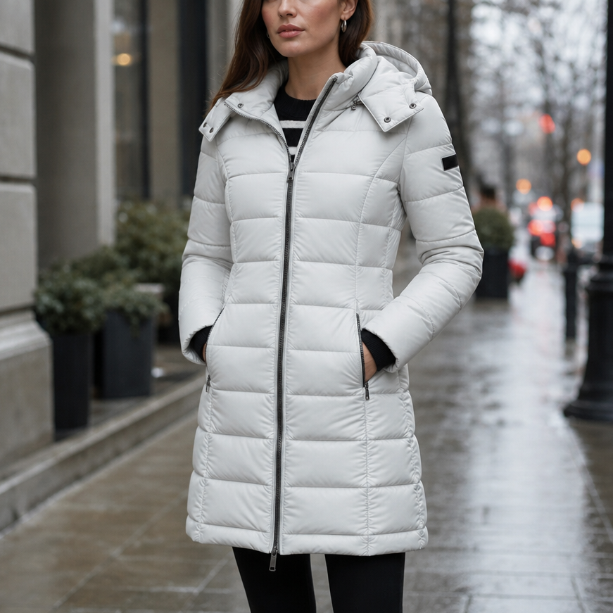 Wearbella | Mid-Length Puffer Jacket – Warm en Stijlvol