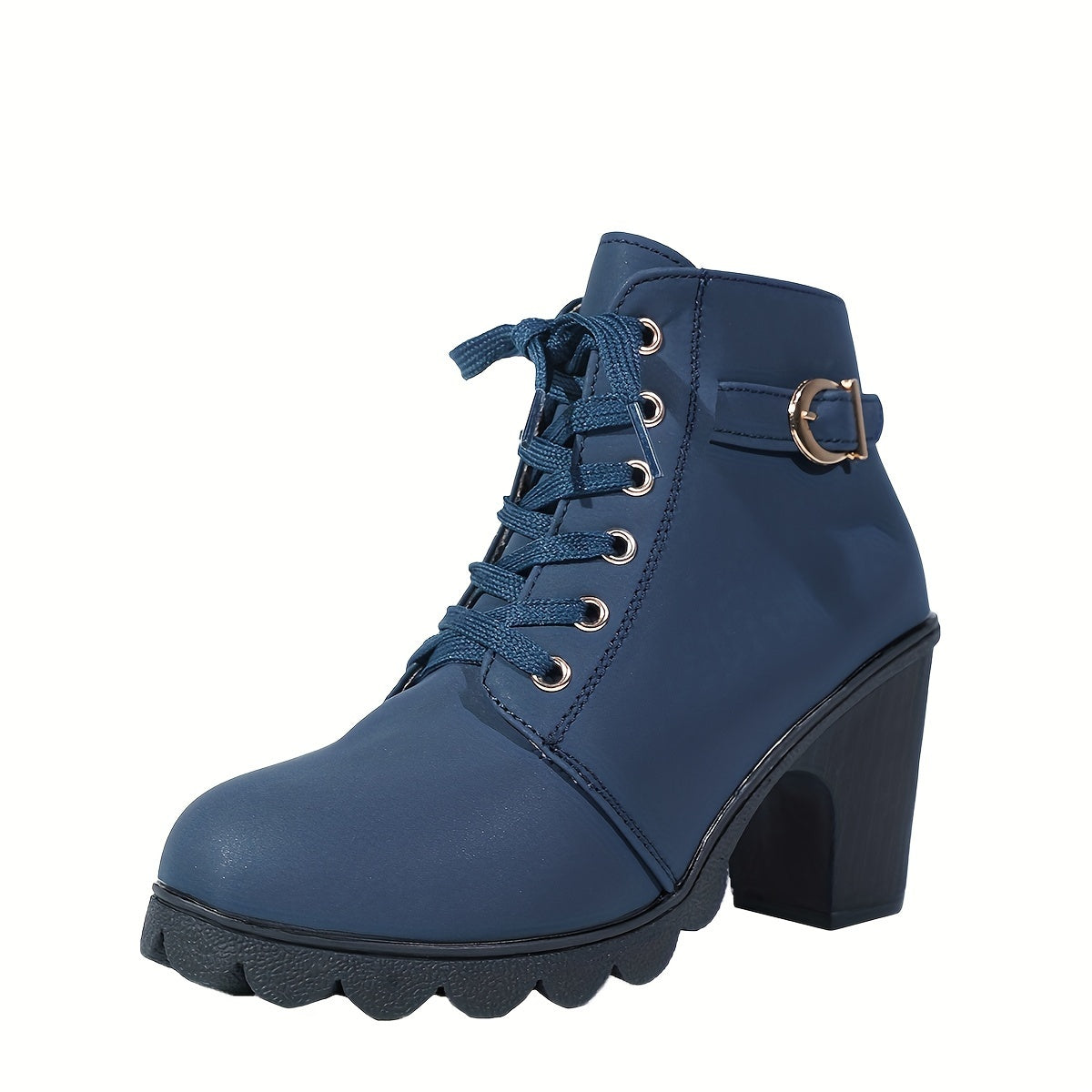 Leonora | Stilvolle Schnür-Stiefeletten mit Blockabsatz