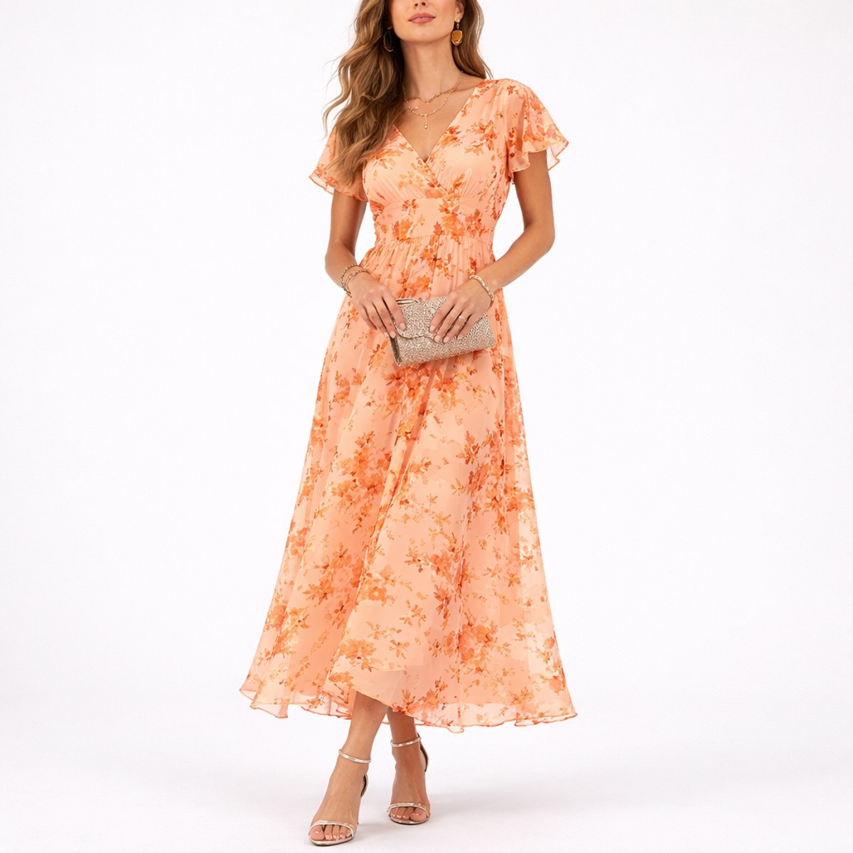 Julia | Feminin geblümtes Herbst Hochzeits Maxikleid