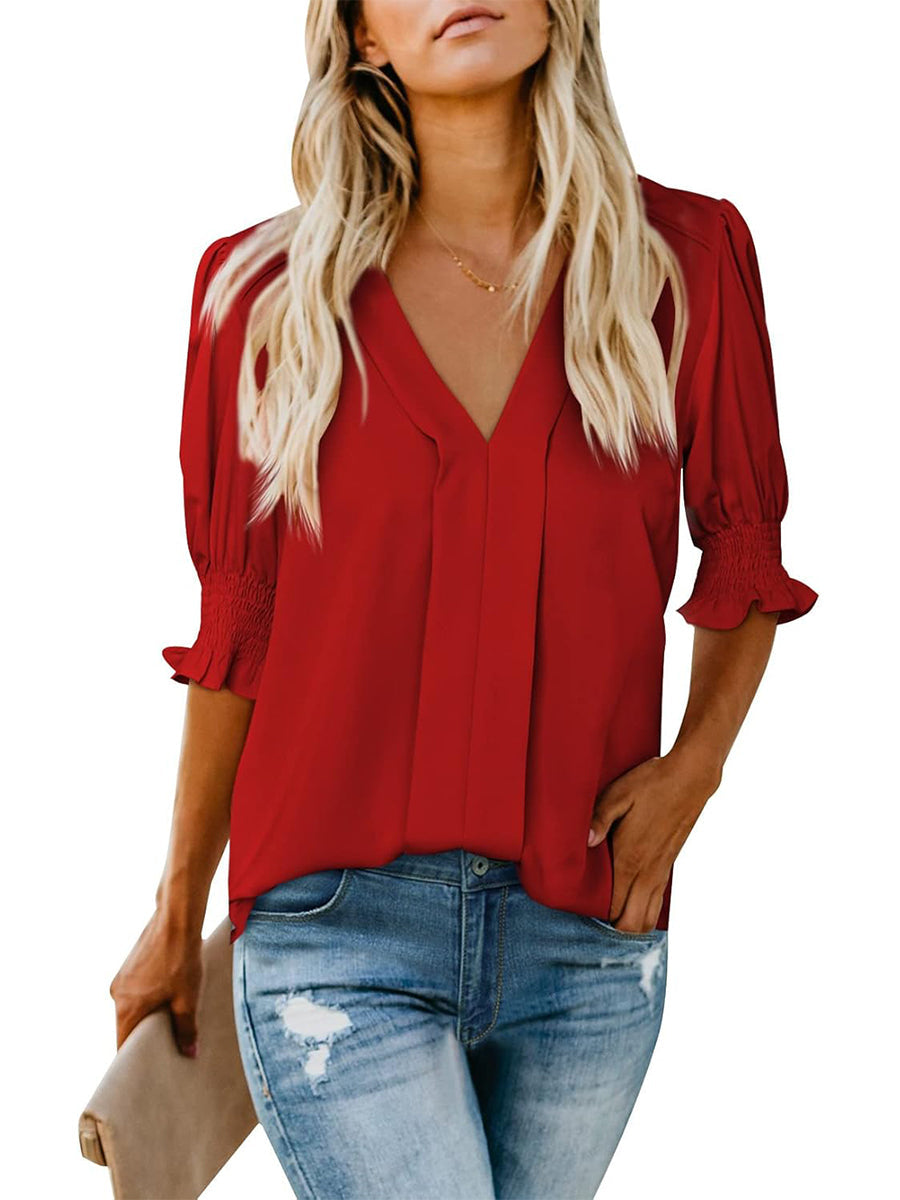 Alara | Elegante und moderne Bluse mit V-Ausschnitt