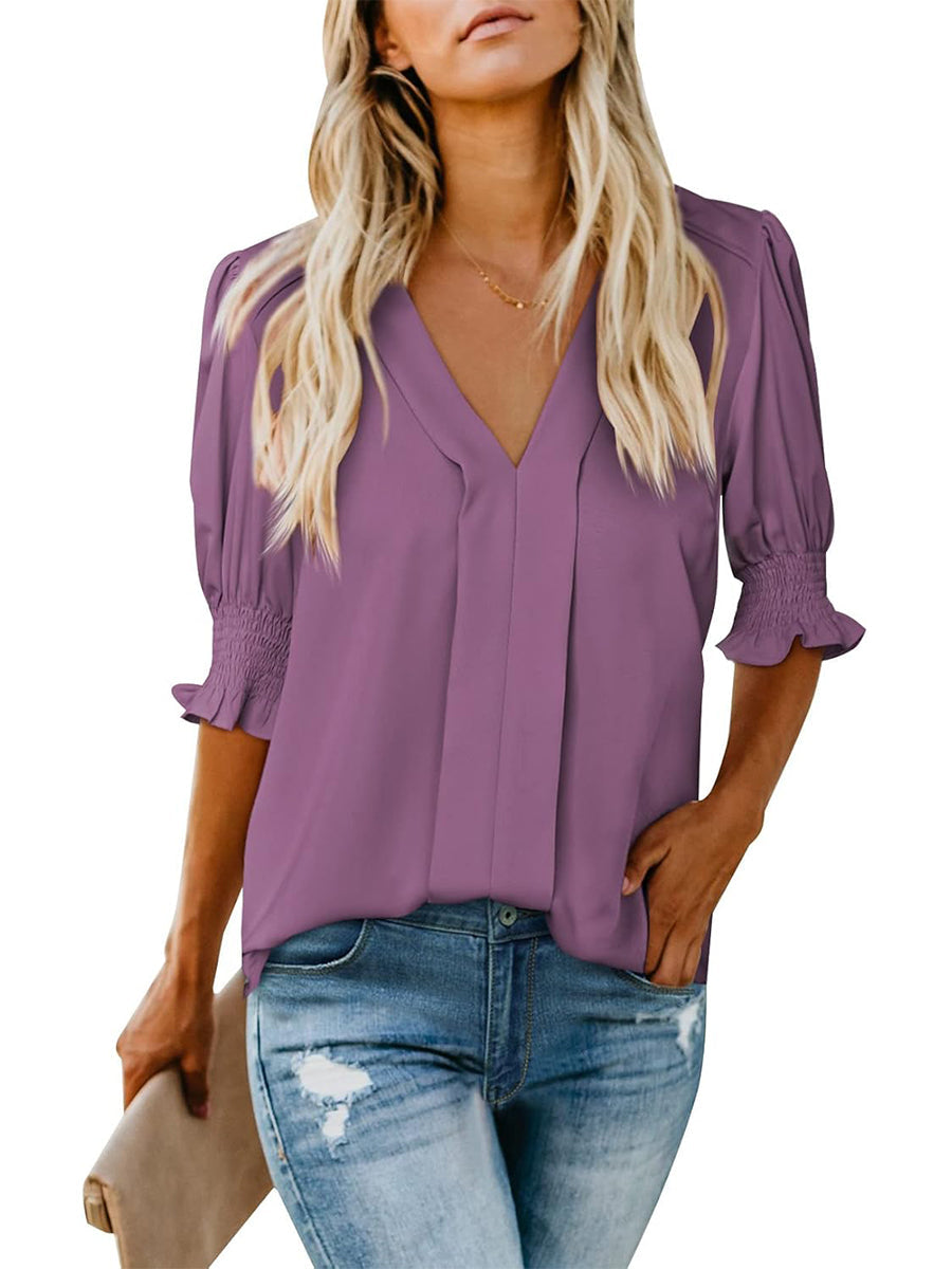 Alara | Elegante und moderne Bluse mit V-Ausschnitt