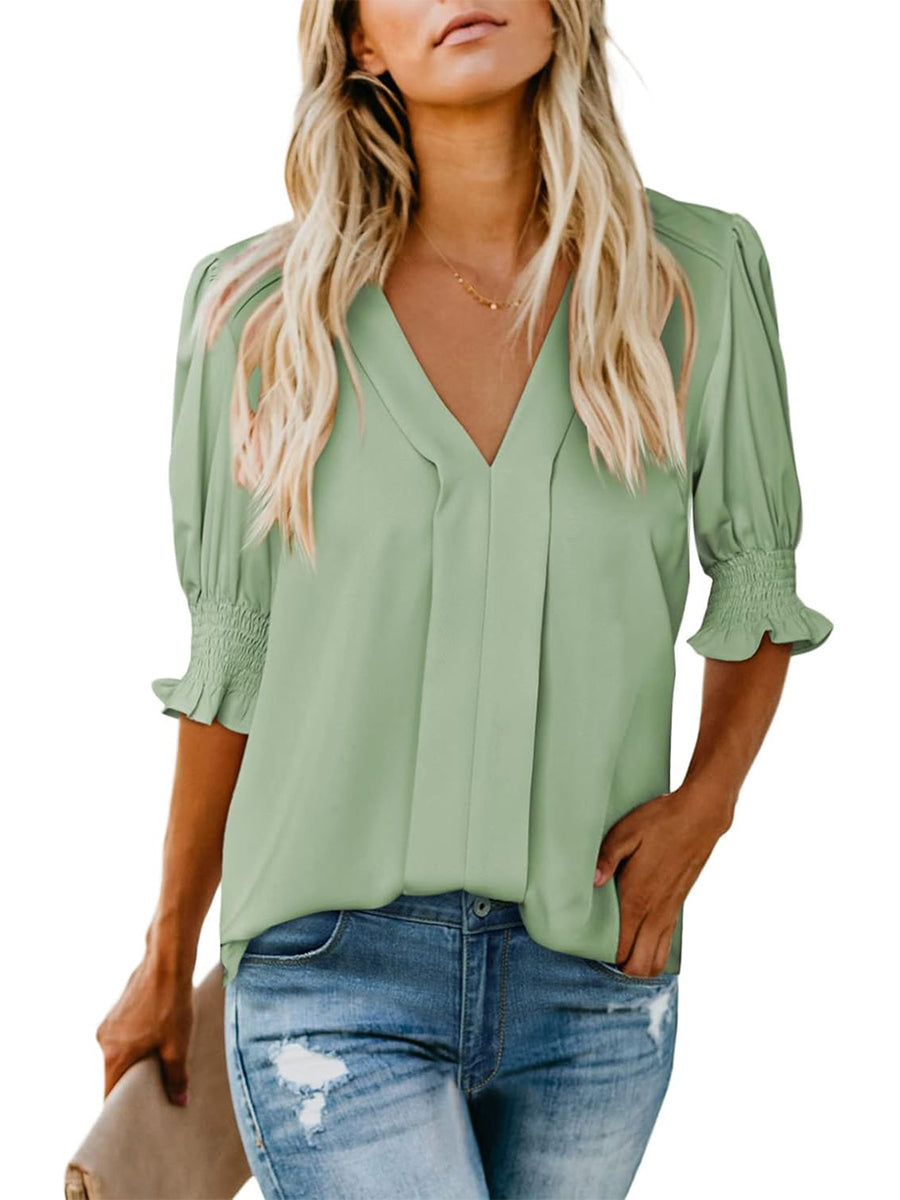Alara | Elegante und moderne Bluse mit V-Ausschnitt