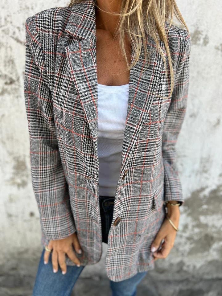 Olivia | Stylischer und lässiger Karomuster Blazer