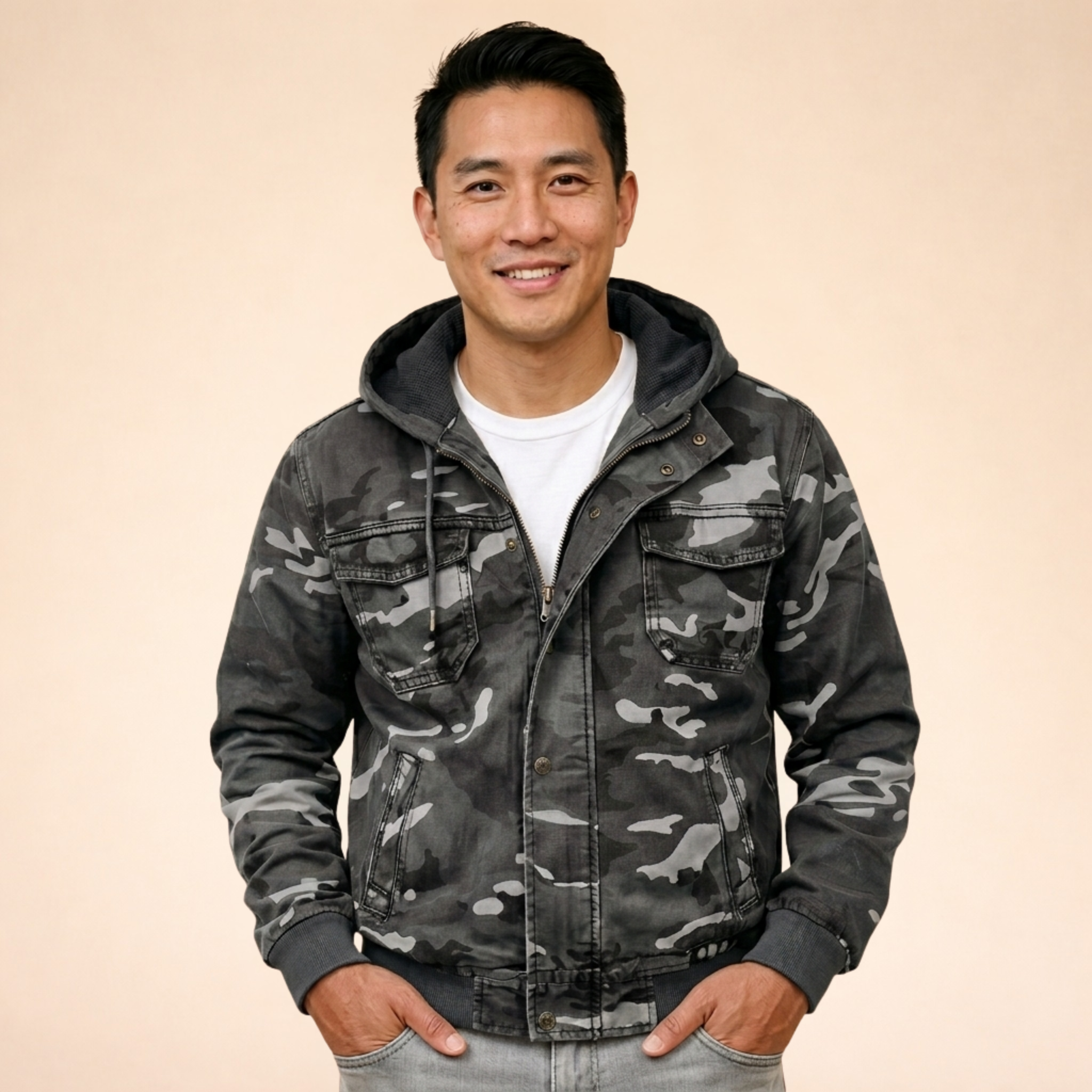 Felix | Elegante Camouflage-Cargo-Jacke