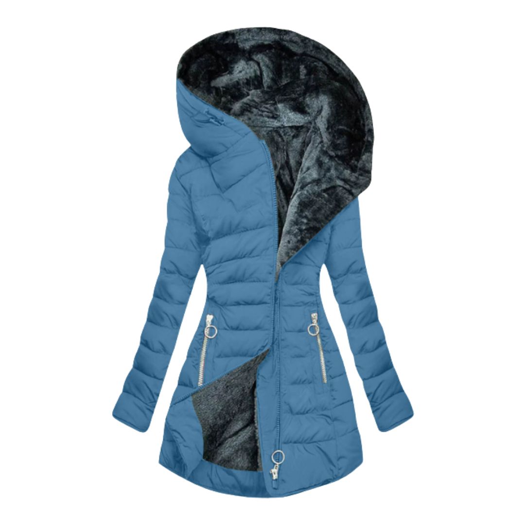 Clara | Elegante und wasserdichte lange Winterjacke