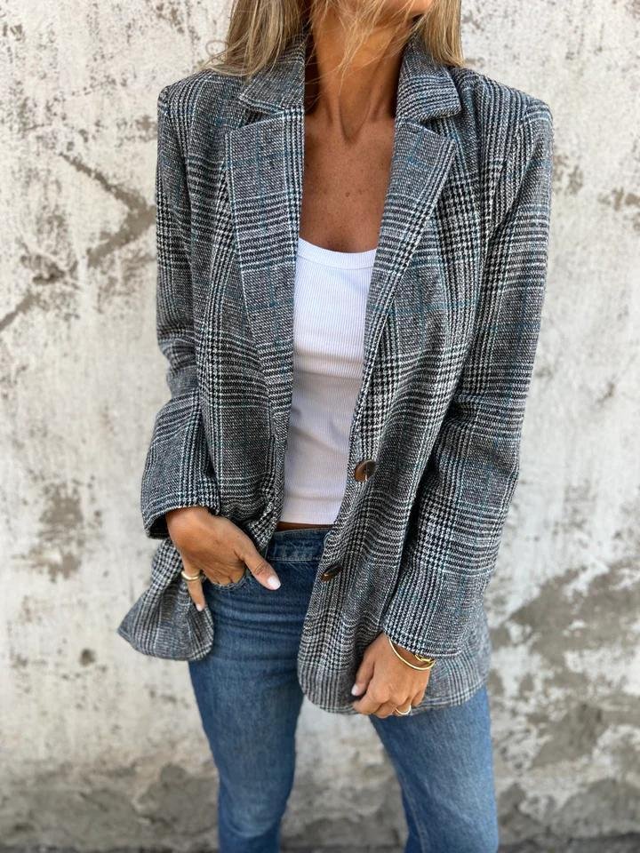 Olivia | Stylischer und lässiger Karomuster Blazer