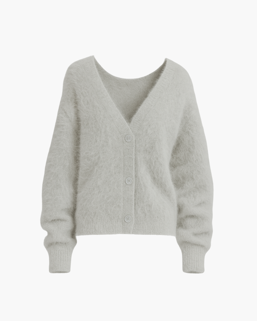 Locker geschnittene Strickjacke mit Knopfleiste