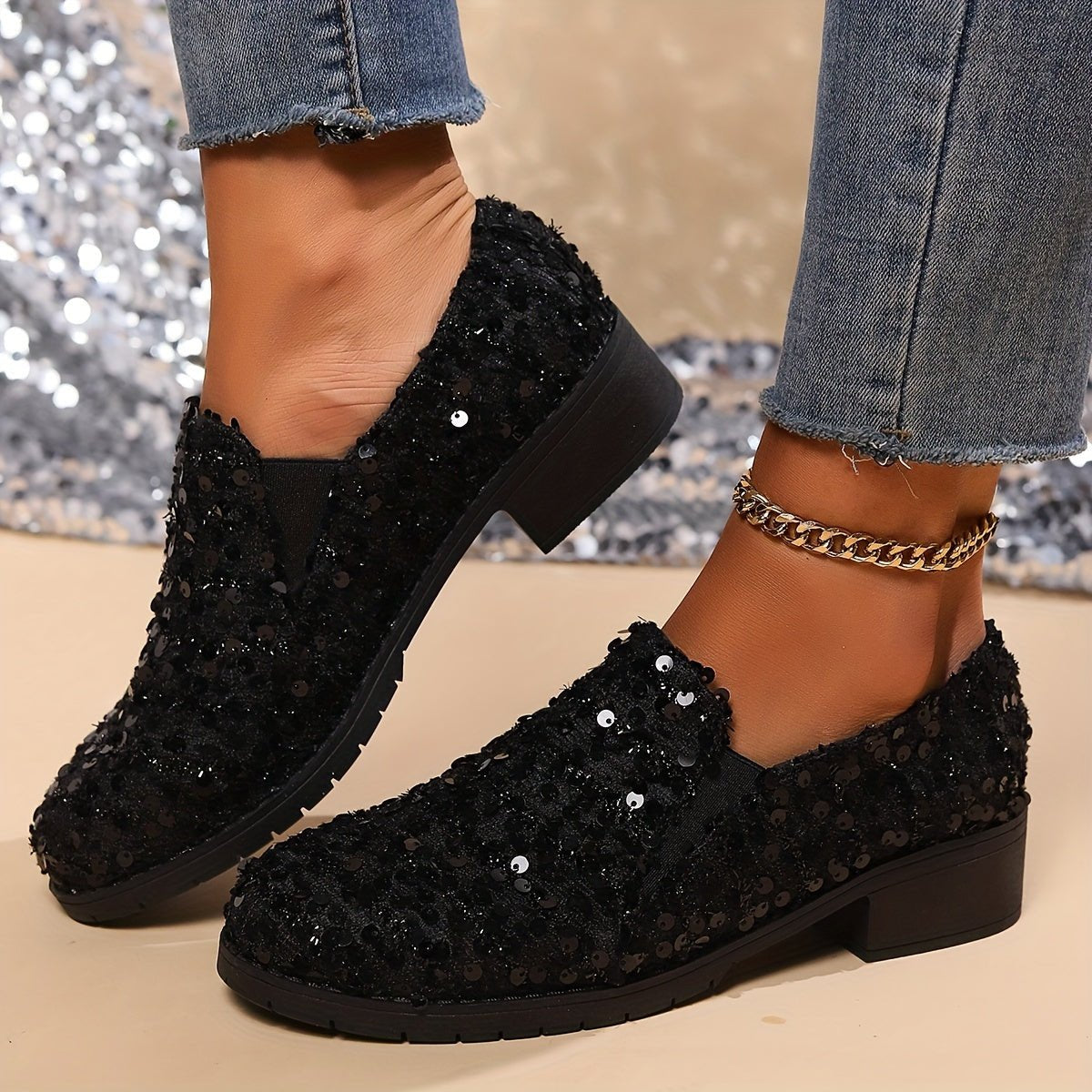 Bernadette | Slip-On Loafers mit Schimmer für Frauen