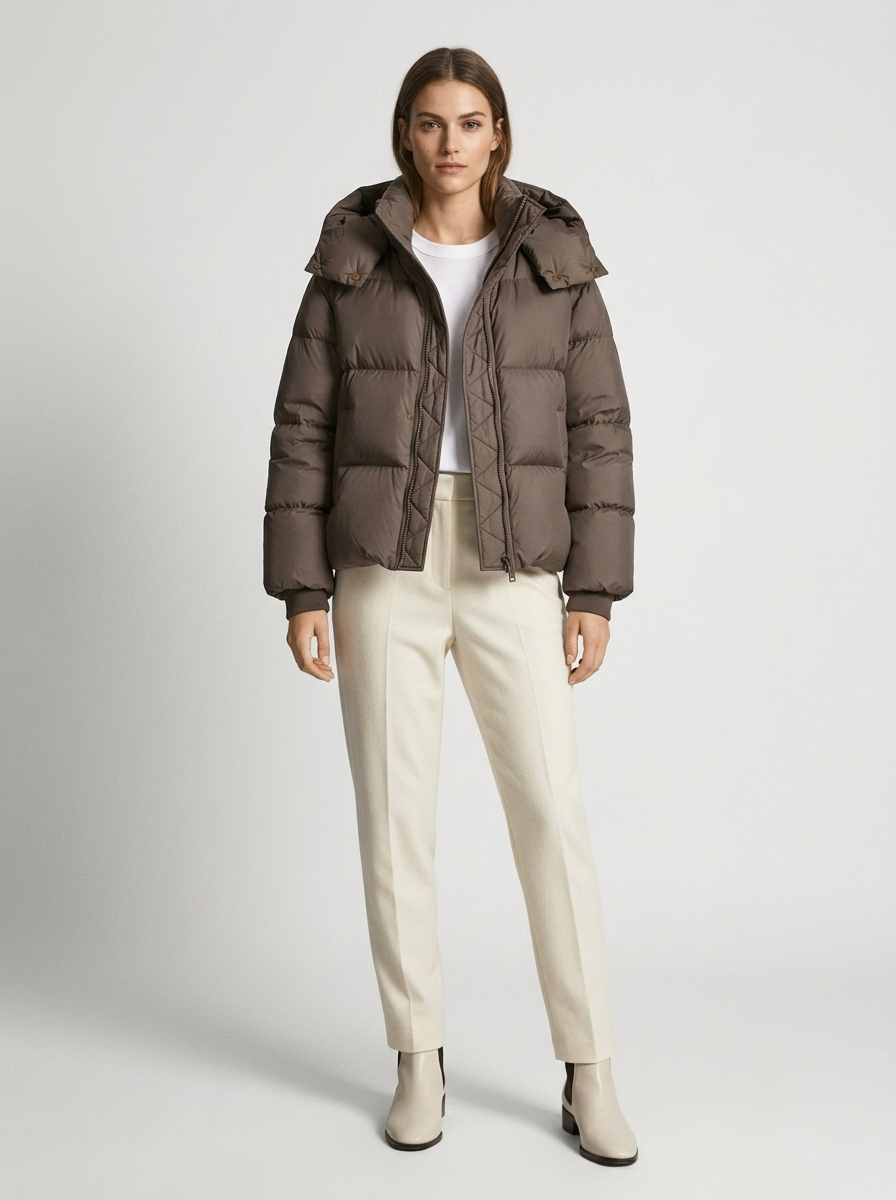 Nova | Oversized Puffer Jacket – Hooded Design for Women