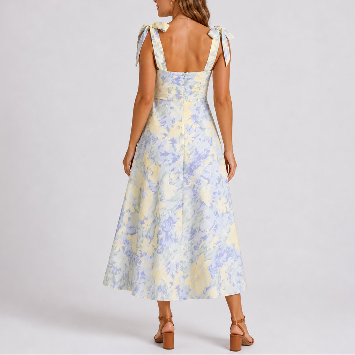 Freya | Romantisches florales Herbst Hochzeits MidiKleid