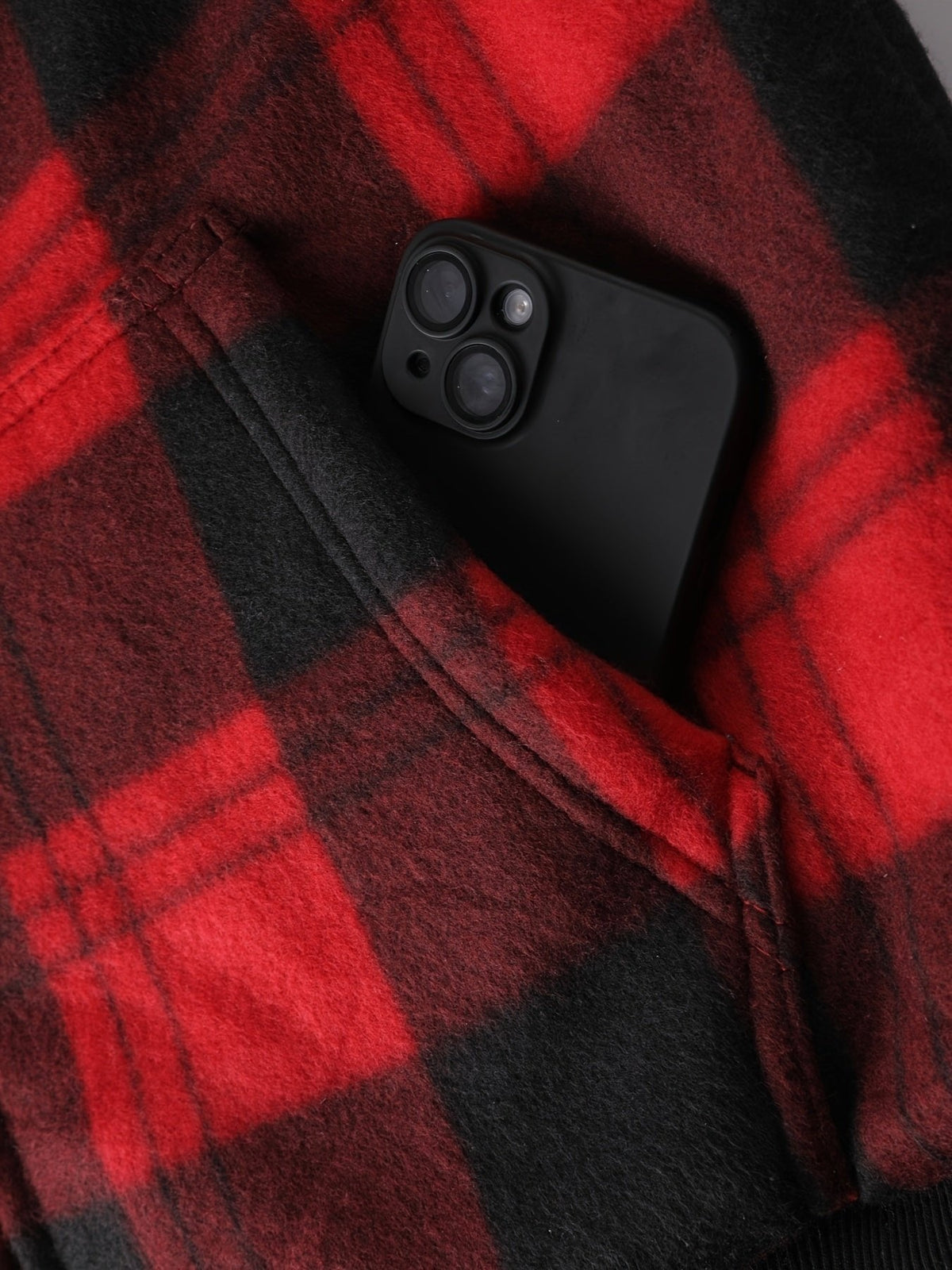 Declan | Zip-Up Hooded Jacket – Cozy Plaid Design for Men