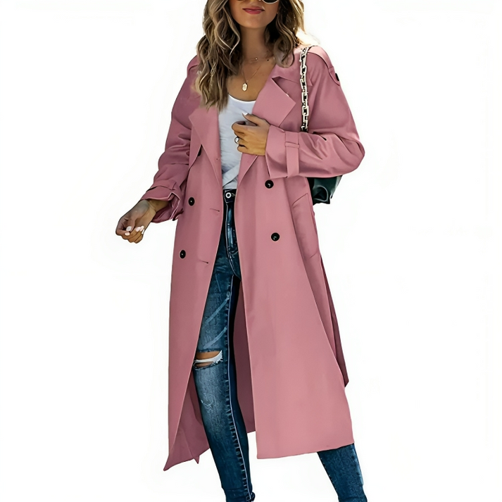 Sophia | Schicker und lässiger doppelter Knopfleiste Trenchcoat