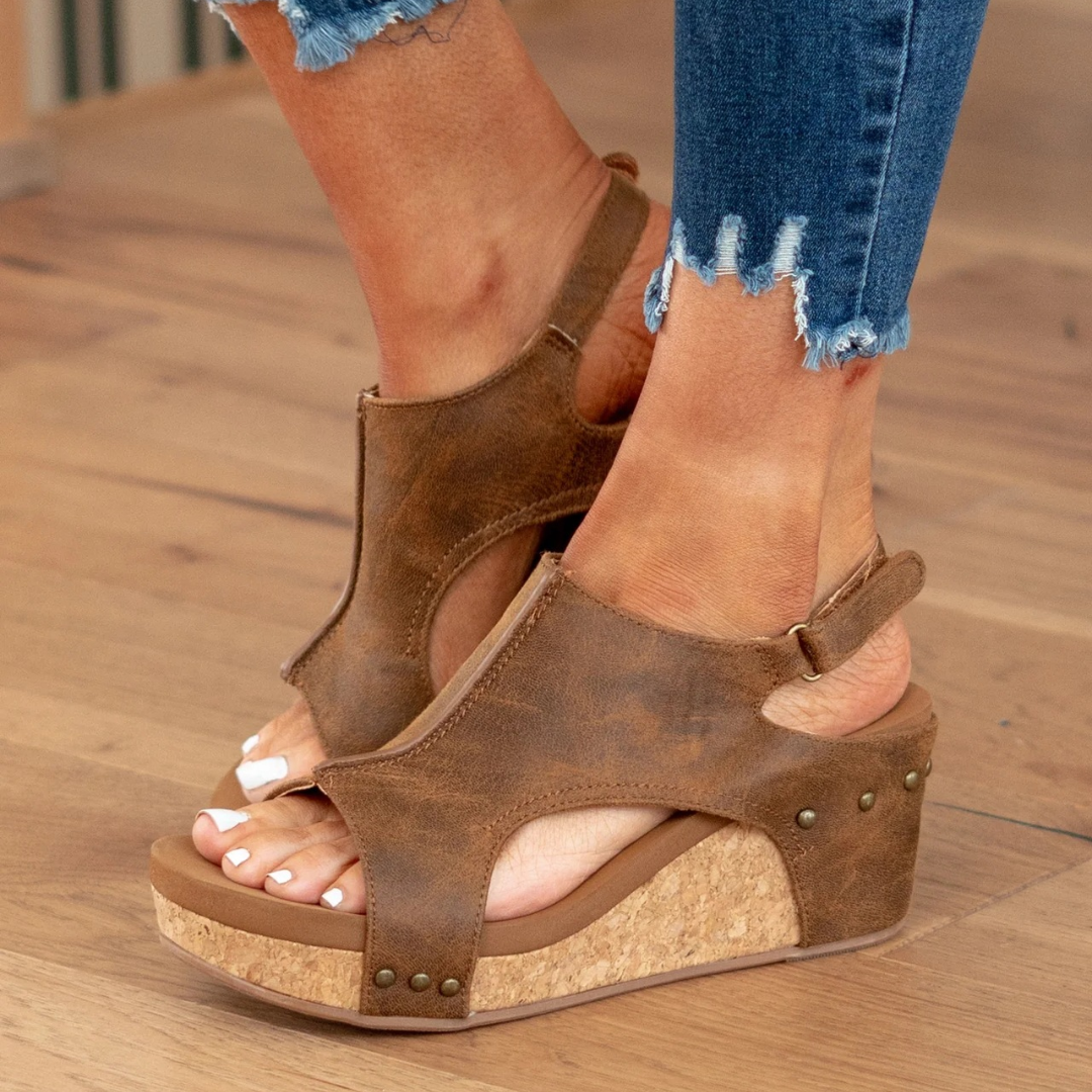 Liorina | Elegante und lässige Sommer-Sandalen mit Keilabsatz