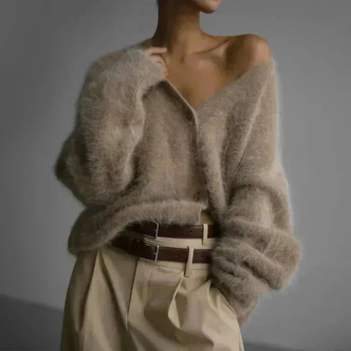 Clara | Weicher Und Eleganter V-Ausschnitt Strickjacke