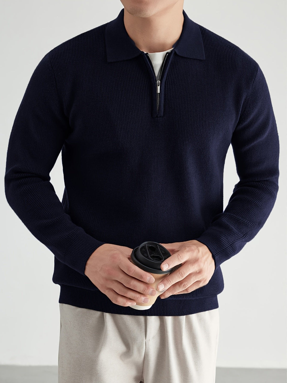 Donovan | Quarter-Zip Polo Sweater for Men – Effortless Style