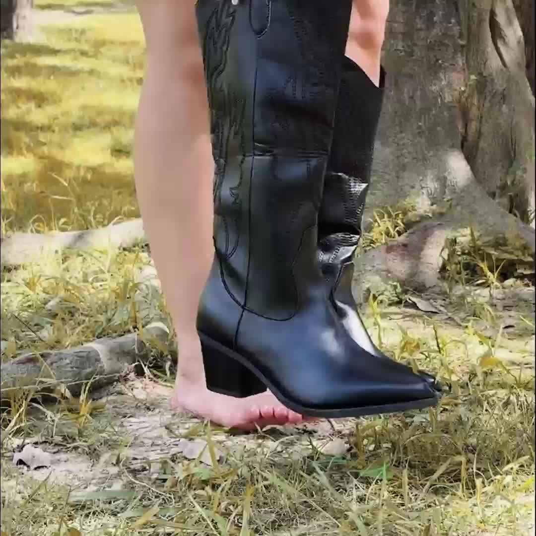 Diana | Zeitlose und moderne weitem Schaft Cowboystiefel