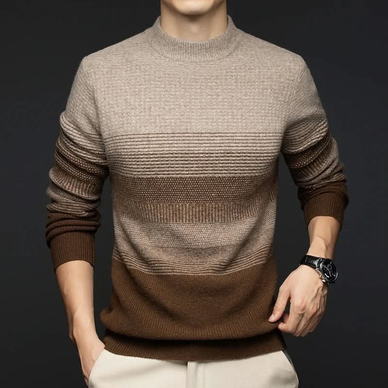 Huxley | Wol Gebreide Trui – Subtiel Gradient Design voor Mannen