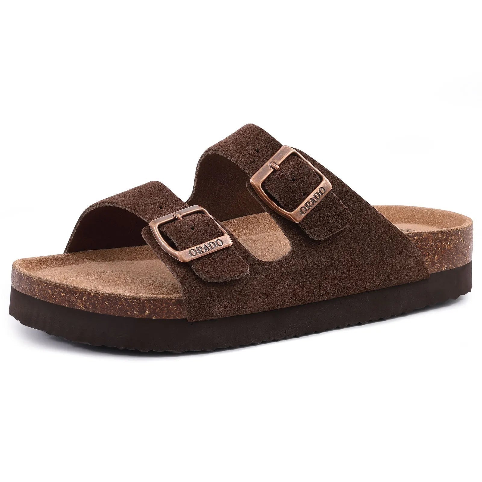Mira | Elegante Wildleder Pantoletten mit Korksohle