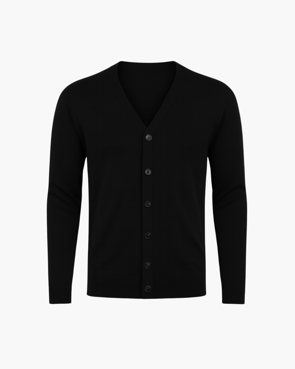 V-Ausschnitt Strickjacke mit Knopfleiste