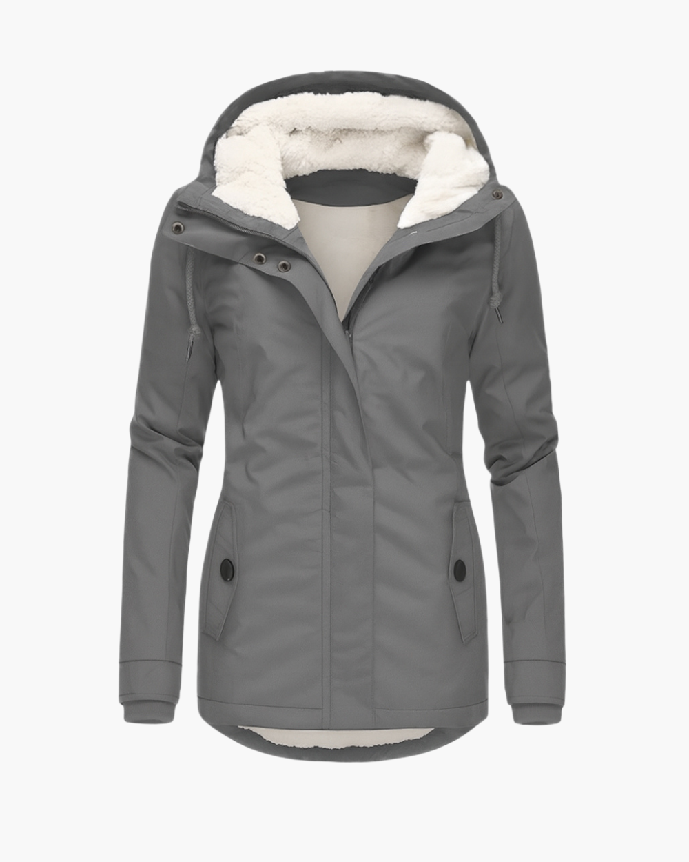 Kapuzen-Wintermantel mit Fleecefutter