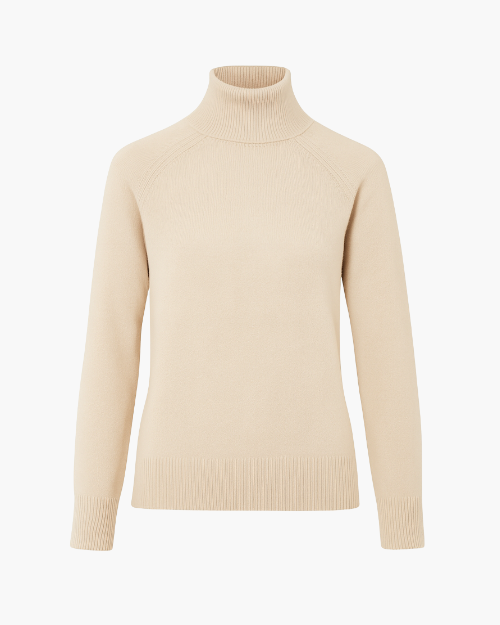 Feinstrick Rollkragenpullover mit Raglanärmeln