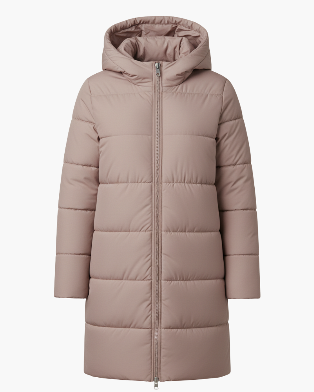 Steppmantel mit Kapuze und warmem Innenfutter
