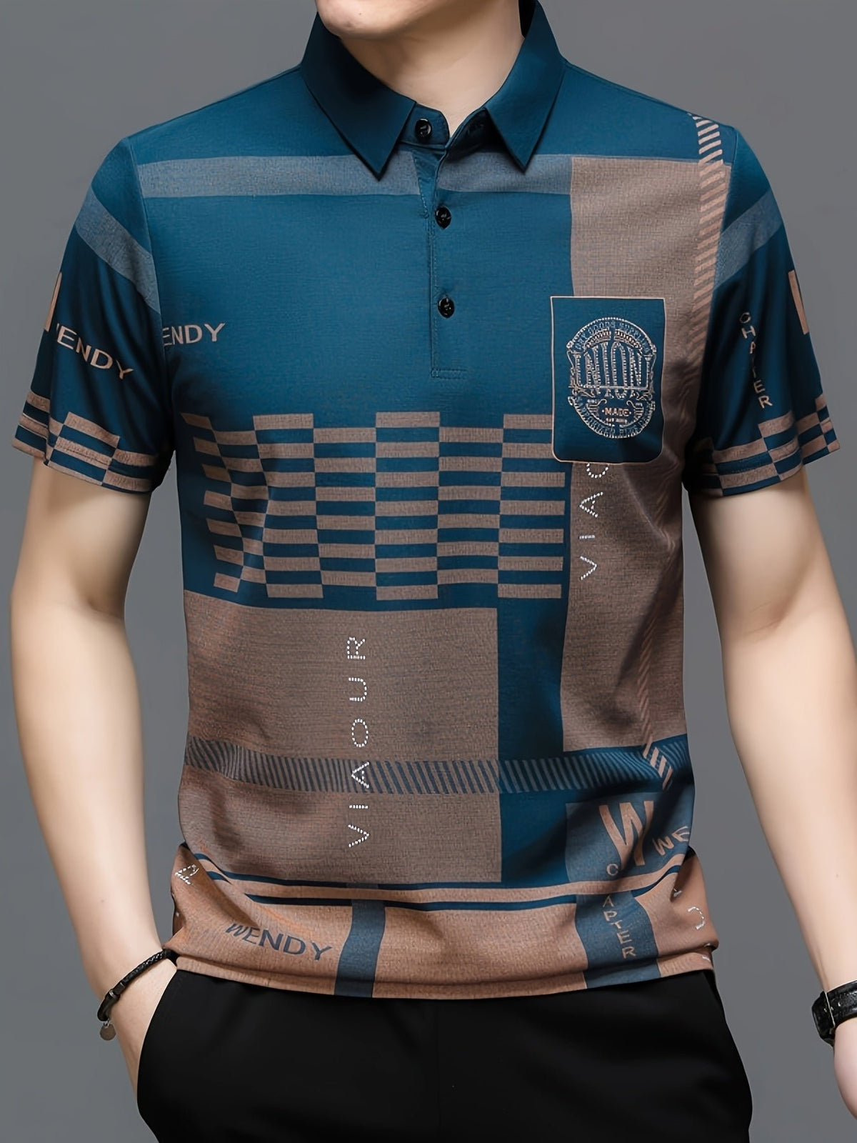 Nicolas | Polo Shirt – Elegantes Colorblock Design für Männer
