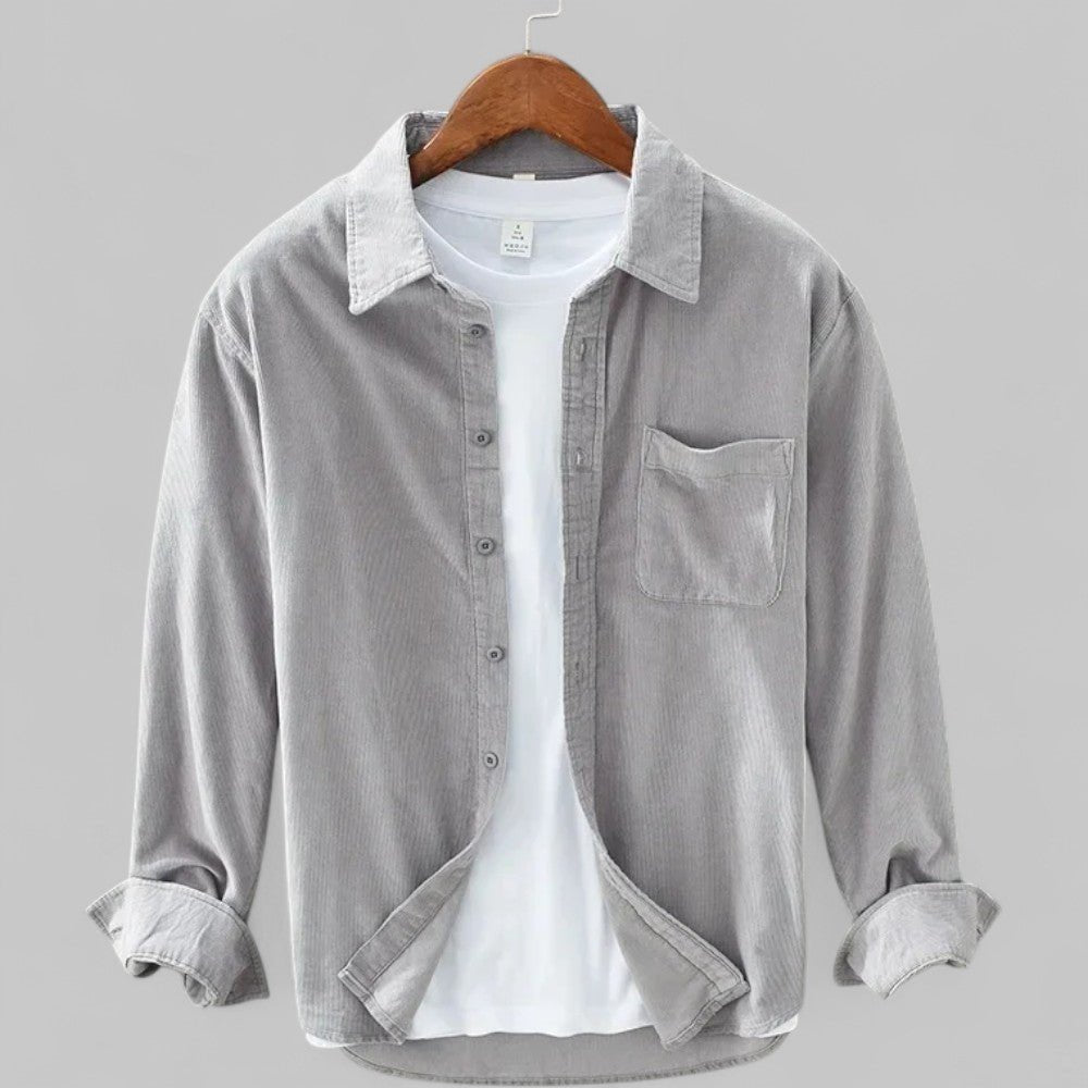 Alighiero | Corduroy Hemd mit langen Ärmeln – Retro Stil