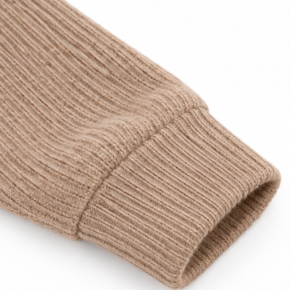 Wovella | Ribbed Knit Hoodie Sweater – Warm en Casual