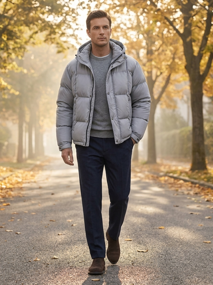 Haven | Hooded Down Puffer Jacket for Men – Casual Loose Fit