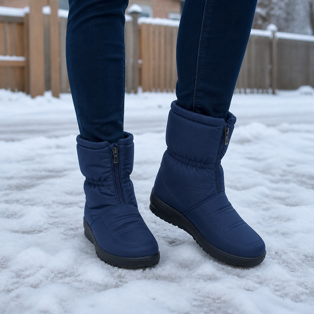 Frostbella | Mid-Calf Snow Boots – Warm and Stylish for Winter