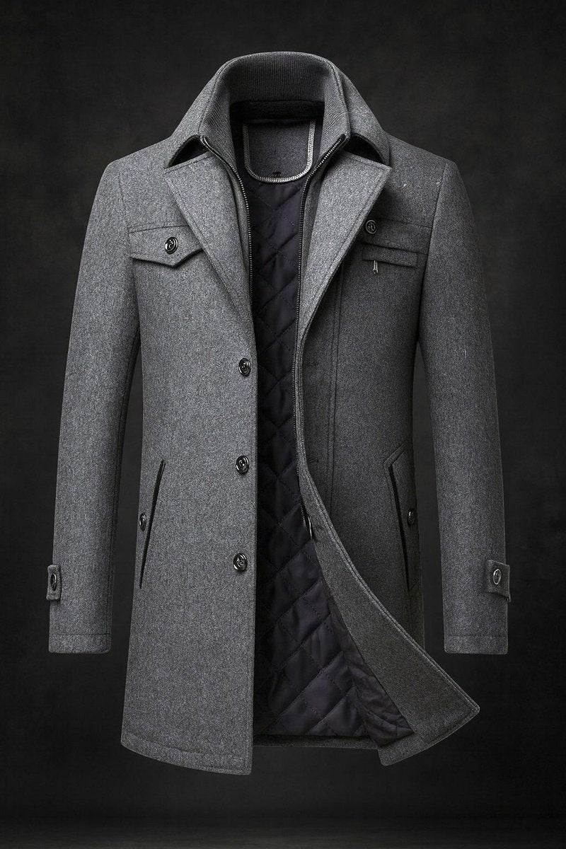 Dominik | Wool Coat – Elegant Insulated Design for Men