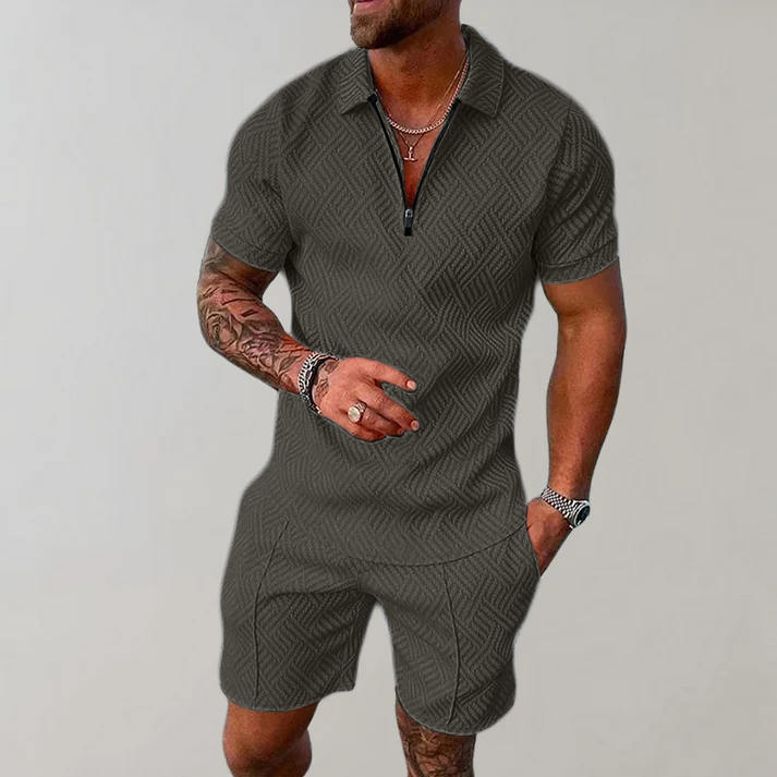 Dylan | Casual Polo Shirt und Shorts Set für Männer