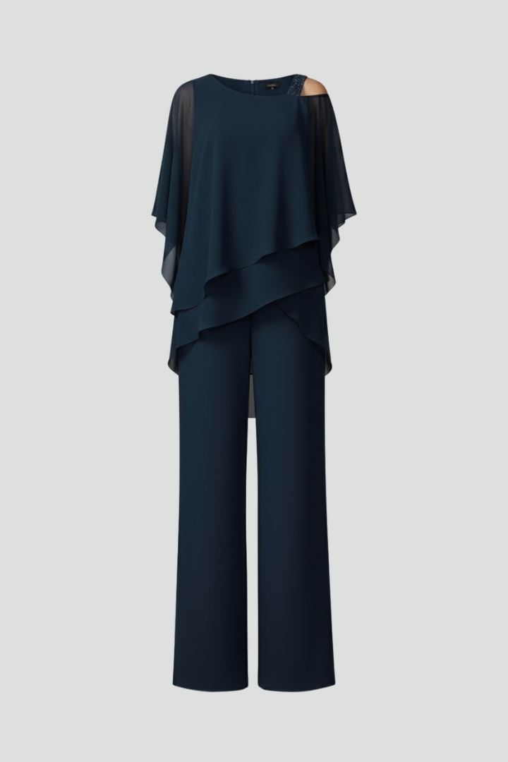 Jana | Wide-Leg Jumpsuit – Elegantes Cold-Shoulder-Design für Damen