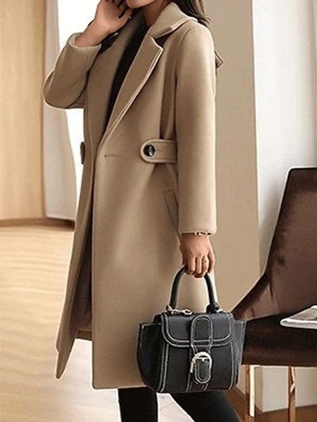Heidi | Wool Coat – Stylish Slim Fit Ideal for Women