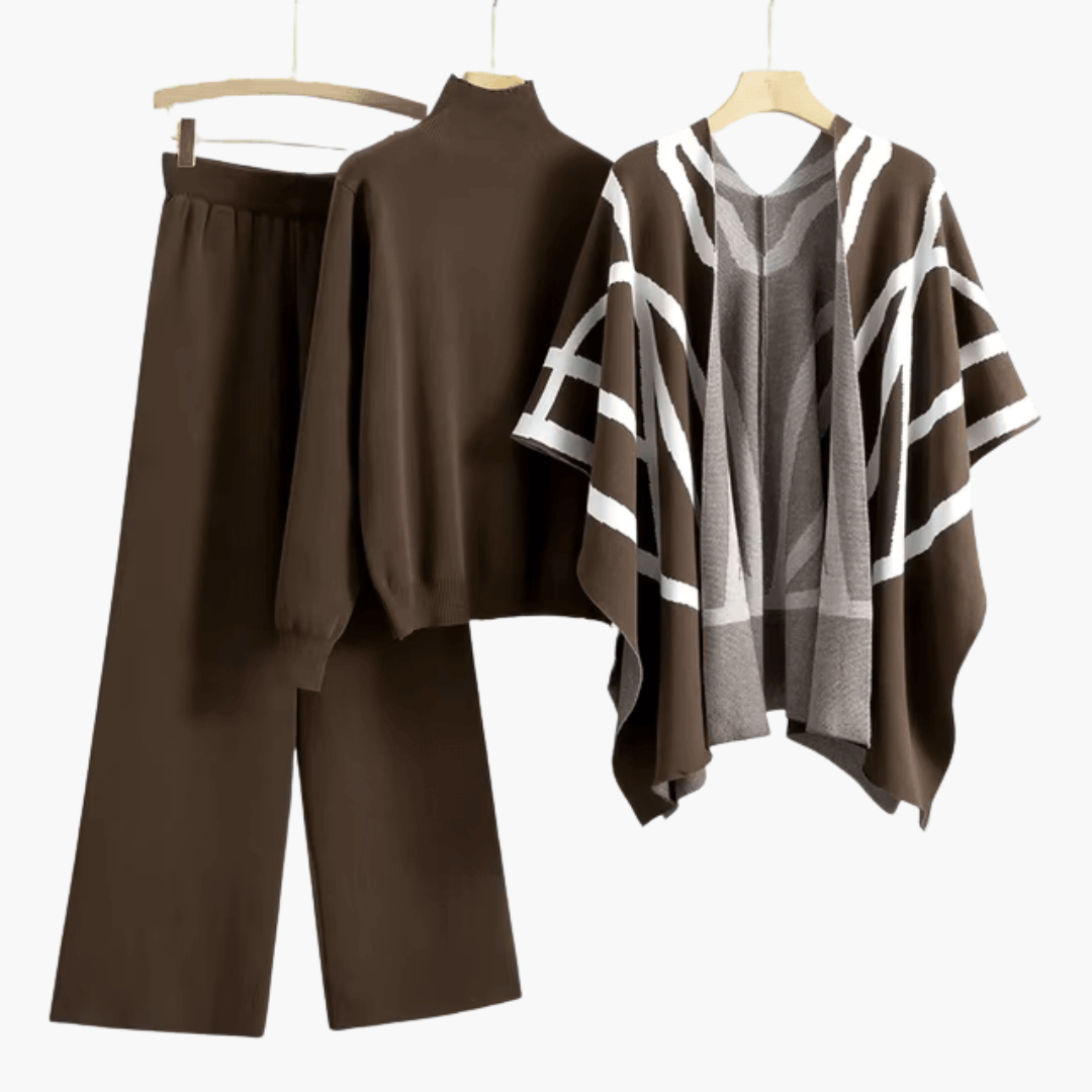 Knitera | Knitwear Set – Relaxed Cardigan and Wide-Leg Trousers for Women